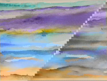 Mary Abbott (1921-2019) Watercolor