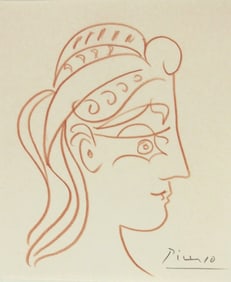 Pablo Picasso* (1881-1973) Colored Pencil Drawing (See Disclaimer)