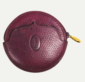 Cartier Burgundy Leather Change Purse