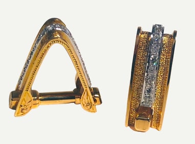 18K Gold & Diamond Cufflinks