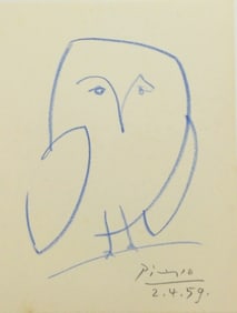 Pablo Picasso* (1881-1973) Colored Pencil Drawing (See Disclaimer)