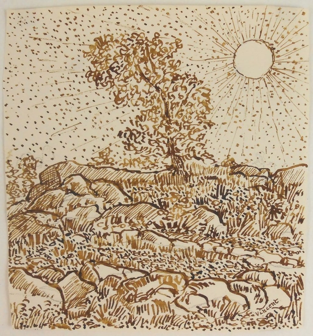 Vincent Van Gogh* (1853-1890) Ink Drawing (See Disclaimer) (1 of 3)