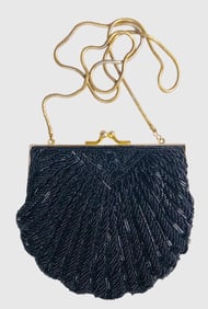Black Beaded Handbag