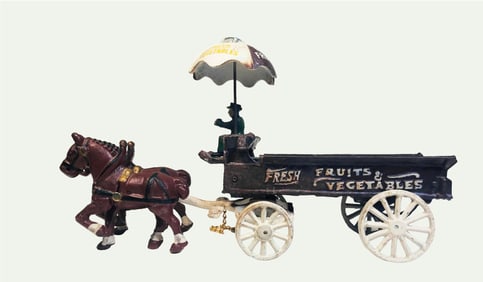 Cast Iron Fresh Fruits & Vegetables Wagon