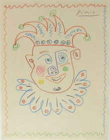 Pablo Picasso* (1881-1973) Colored Pencil Drawing (See Disclaimer)