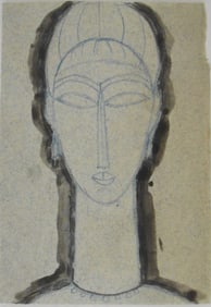 Amedeo Modigliani* (1884-1920) Blue Pencil Drawing (See Disclaimer)