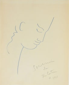 Jean Cocteau* (1889-1963) Colored Pencil (See Disclaimer)