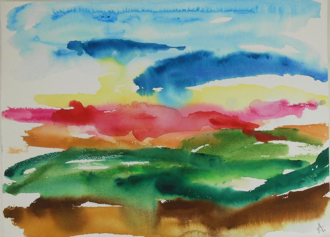 Mary Abbott (1921-2019) Watercolor (See Guarantee)