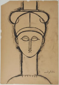 Amedeo Modigliani* (1884-1920) Charcoal Drawing (See Guarantee & Disclaimer)