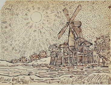 Vincent Van Gogh* (1853-1890) Pen & Ink Drawing (See Guarantee & Disclaimer)