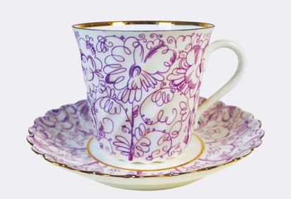 U.S.S.R. Porcelain Teacup & Saucer
