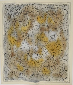 Mark Tobey* (1890-1976) Tempera On Paper (See Guarantee & Disclaimer)