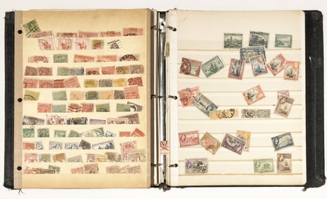 Binder With Old U.S. & World Postage Stamps