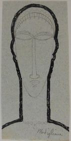 Amedeo Modigliani* (1884-1920) Ink Drawing (See Guarantee & Disclaimer)
