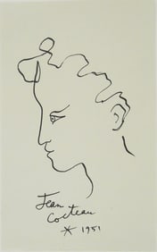 Jean Cocteau* (1889-1963) Pen & Ink Drawing