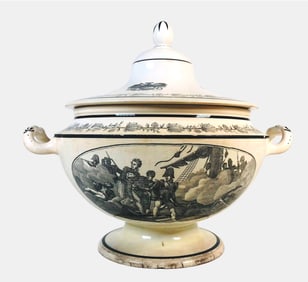Transfer Printed Creamware Tureen, Early 19th C