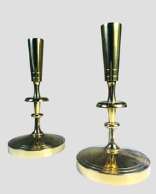 Tommi Parzinger Brass Candlesticks