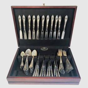 Russian Silverplate Flatware Service