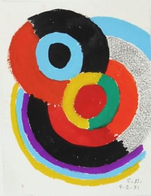 Sonia Delaunay* (1885-1979) Gouache (See Guarantee & Disclaimer)