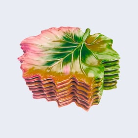 Fitz & Floyd Leaf-Shaped Dessert Plates