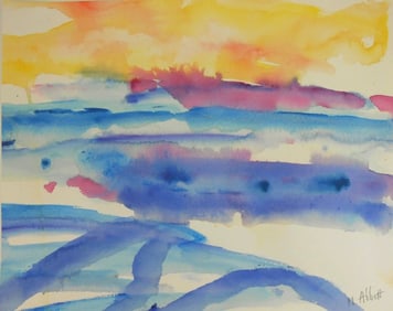 Mary Abbott (1921-2019) Watercolor (See Guarantee)