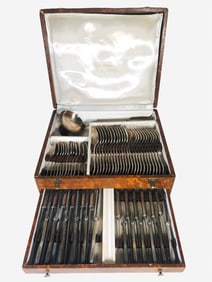 French Flatware Service & Case