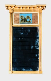 Small American Eglomise Wall Mirror