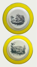 Two Creil Ware Transfer Printed Plates, 19th C