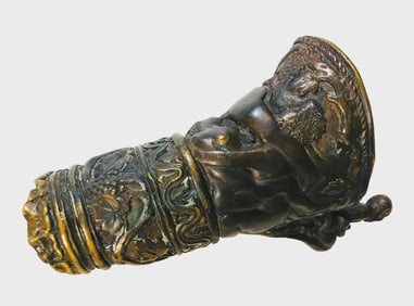 Antique Roman-Style Bronze Vessel Spout