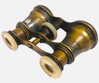 Brass & Mother-Of-Pearl Opera Glasses, Circa 1900