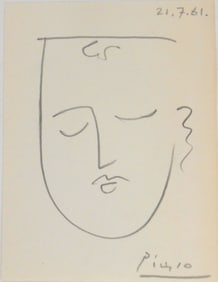 Pablo Picasso* (1881-1973) Drawing (See Guarantee & Disclaimer)