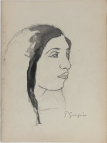 Paul Gauguin* (1848-1903) Pencil With Watercolor (See Guarantee & Disclaimer)
