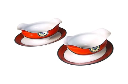 Puiforcat Gravy Boats, Pompei Pattern (2)