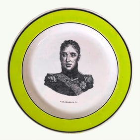 Two Creil Ware Transfer Printed Plates, 19th C
