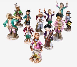 German Porcelain Monkey Band
