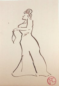 Henri De Toulouse-Lautrec* (1864-1901) Caricature Sketch (See Guarantee & Disclaimer)