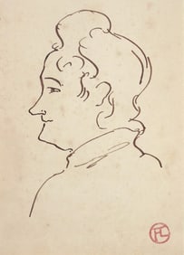 Henri De Toulouse-Lautrec* (1864-1901) Ink Sketch (See Guarantee & Disclaimer)