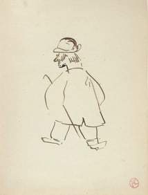 Henri De Toulouse-Lautrec* (1864-1901) Caricature Sketch (See Guarantee & Disclaimer)