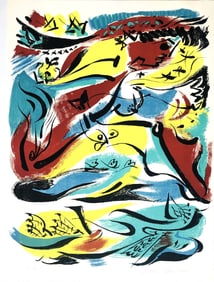 Andre Masson (1896-1987) Color Lithograph, Signed