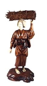 Japanese Boxwood Okimono, Meiji Period