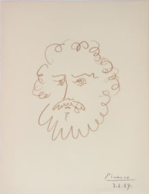 Pablo Picasso* (1881-1973) Colored Pencil Drawing (See Guarantee & Disclaimer)