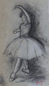 Edgar Degas* (1834-1917) Charcoal Drawing (See Guarantee & Disclaimer)