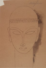 Amedeo Modigliani* (1884-1920) Ink Drawing (See Guarantee & Disclaimer)