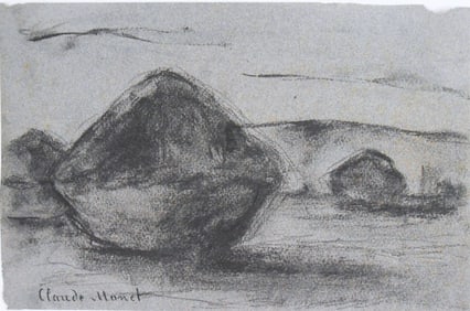 Claude Monet* (1840-1926) Charcoal Drawing (See Guarantee & Disclaimer)