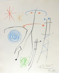 Joan Miro* (1893-1983) Mixed Media Drawing (See Guarantee & Disclaimer)