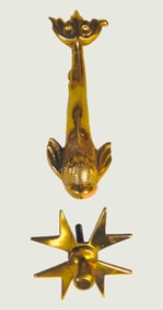 Brass Dolphin Door Knocker, 20th Century