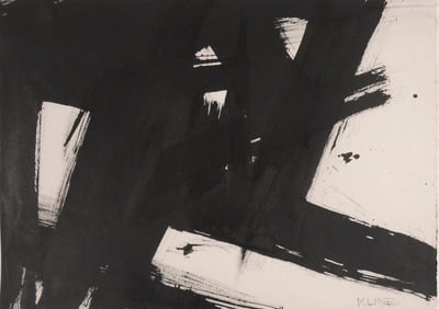 Franz Kline (1910-1962) Ink Drawing (See Guarantee)