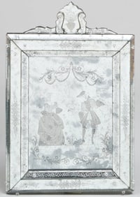 Baroque-Style Reverse-Etched Mirror