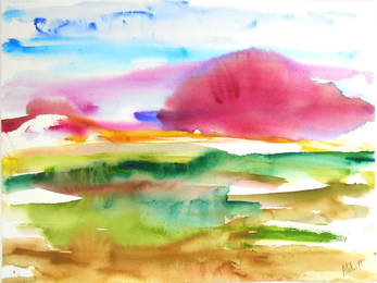 Mary Abbott (1921-2019) Watercolor (See Authenticity Guarantee)