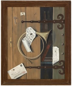 Trompe-L'oeil Gouache, Still Life, Circa 19th C.